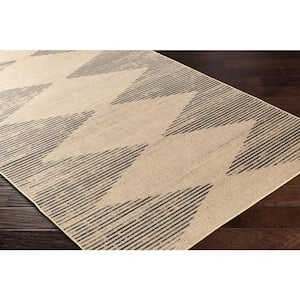 Ez Jute 6 ft. x 9 ft. Brown/Black Tribal Indoor Area Rug