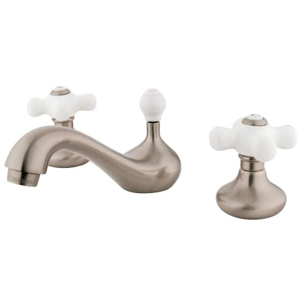 Kingston Brass Traditional 8 In. Widespread 2-Handle Bathroom Faucet In ...