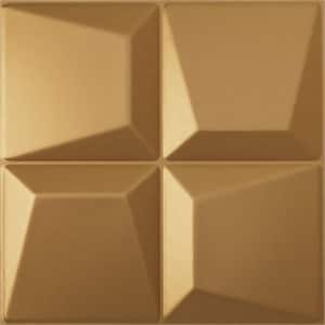 19 5/8 in. x 19 5/8 in. Tellson EnduraWall Decorative 3D Wall Panel, Gold (12-Pack for 32.04 Sq. Ft.)