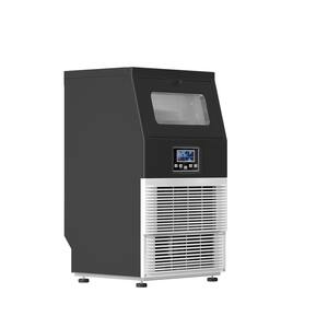 13.6 in. 66 lb Freestanding Ice Maker in Stainless Steel with Ice Scoop, Water Supply Hose and Drain Hose