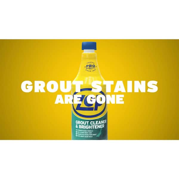 Zep Grout Cleaner and Brightener - 32 oz (Case of 2) - ZU104632 - Deep  Cleaning Formula Removes Old Stains From Grout