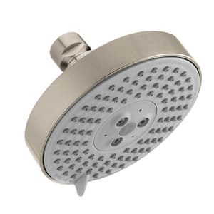 Raindance S 120 3-Spray Patterns with 2.5 GPM 4.5 in. Spray Face Wall Mount Fixed Shower Head in Brushed Nickel