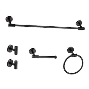 5-Piece Bath Hardware Set 24 in. with Mounting Hardware in Oil Rubbed Bronze