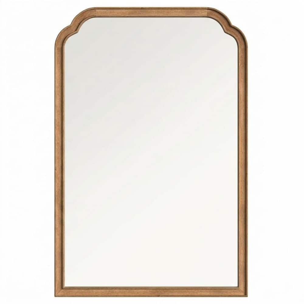 24 in. W x 36 in. H Brown Solid Wood Framed Rectangular Wall Mirror for Bathroom Vanity and Entryway price history on PriceWatchPro