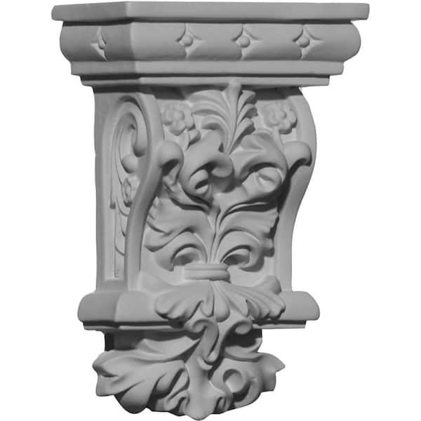 Ekena Millwork 2-7/8 in. x 1-5/8 in. x 4-3/8 in. Polyurethane Valletta Corbel