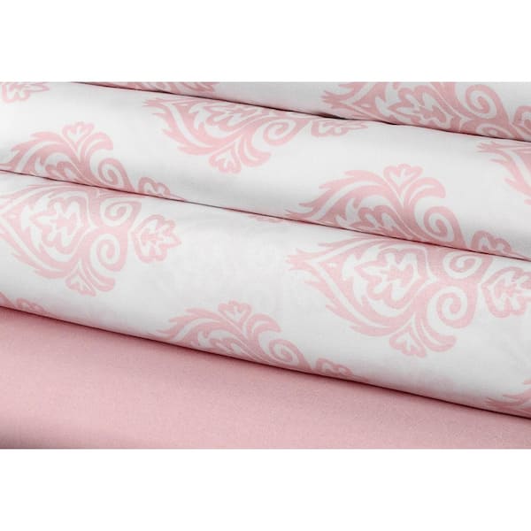 Pink Cookie Twin Sheet Set - Pink Fair Isle