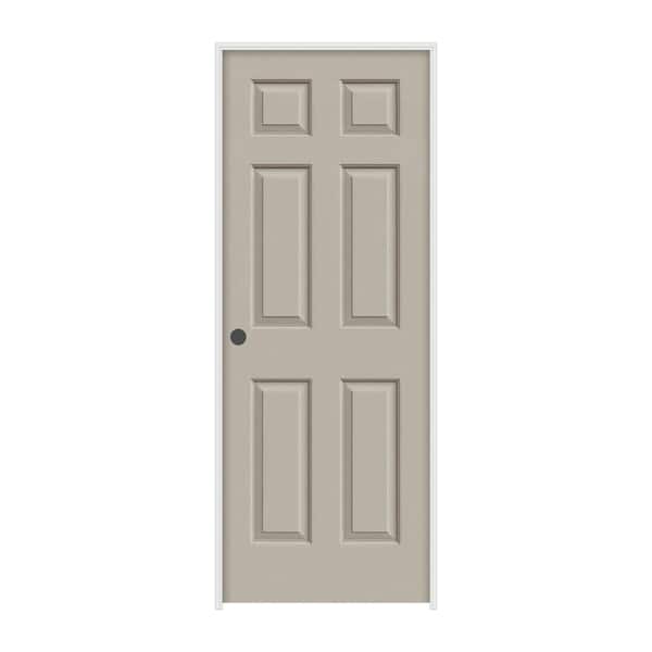 JELD-WEN 24 in. x 80 in. Colonist Desert Sand Painted Right-Hand Textured Molded Composite Single Prehung Interior Door