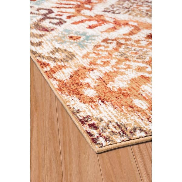 Bridges Verazanno Crimson 9 ft. 10 in. x 13 ft. 2 in. Geometric Olefin Area Rug