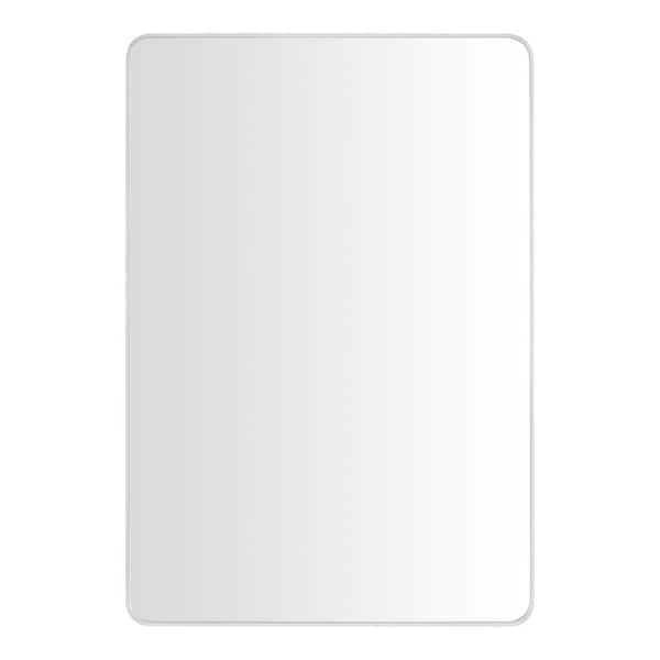 StyleWell Medium Modern Rectangular Silver Framed Mirror with Rounded