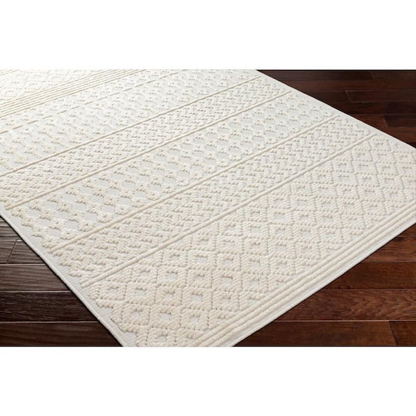 Lyna Cream Bohemian 3 ft. x 7 ft. Machine-Washable Indoor Runner Area Rug