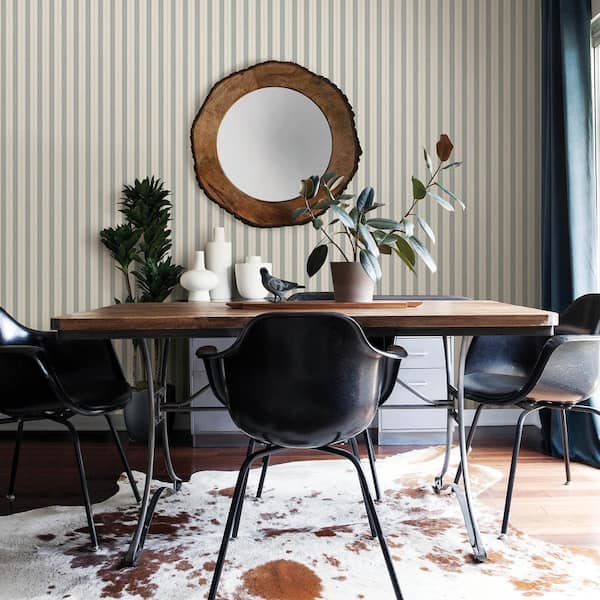 Symphony Light Blue Stripe Wallpaper Sample