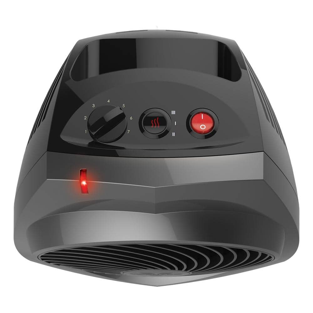 Charcoal Black 1500-Watt Electric Portable Space Heater with Thermostat