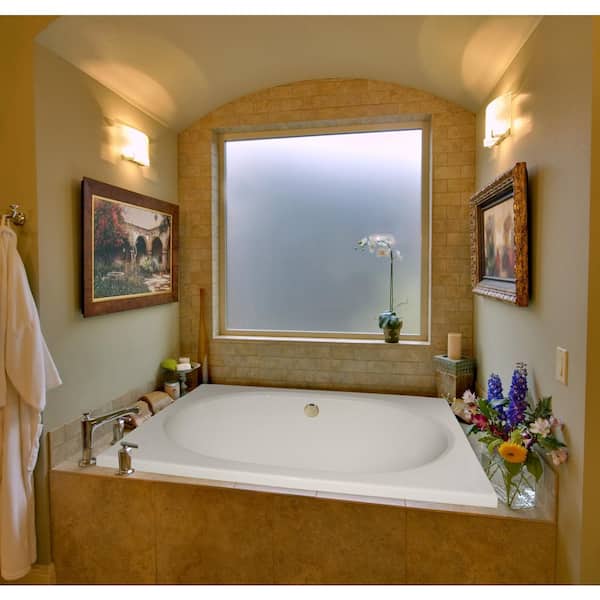 Fuji 40 in. x 40 in. Rectangular Drop-in Bathtub in White Fuji 40 in. x 40 in. Rectangular Drop-in Bathtub in White