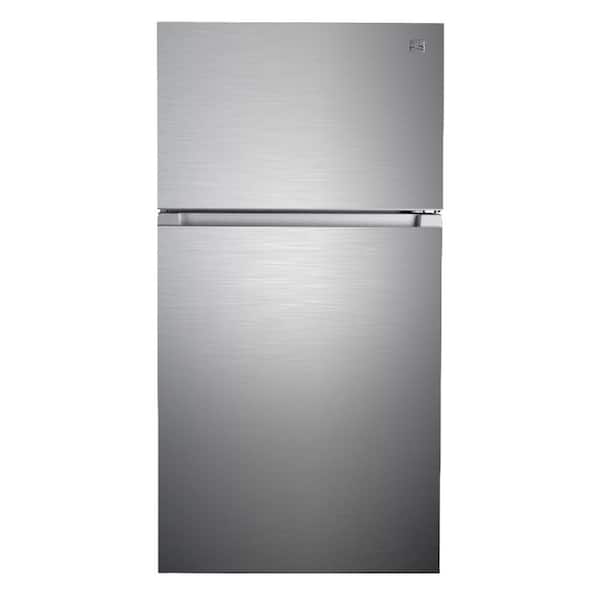 33 in. Wide 20.4 cu. ft. Top Freezer Refrigerator in Fingerprint Resistant Stainless Steel with Installed Icemaker