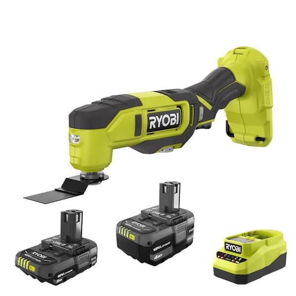 ONE+ 18V Lithium-Ion Kit with 2.0 Ah and 4.0 Ah Batteries, Charger with ONE+ 18V Cordless Multi-Tool