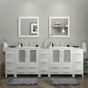 Vanity Art Brescia 96 in. W x 18 in. D x 36 in. H Double Sink Bath ...