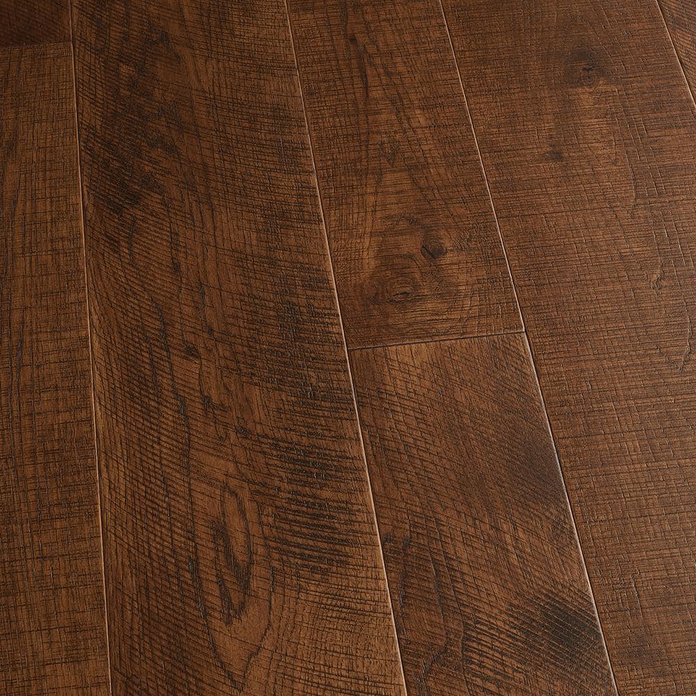 Sunset Hickory 3/8 in. T x 4 & 6 in. W Click Lock Distressed Engineered Hardwood Flooring (19.8 sq. ft./case) -  Malibu Wide Plank, HDMSCL445EF