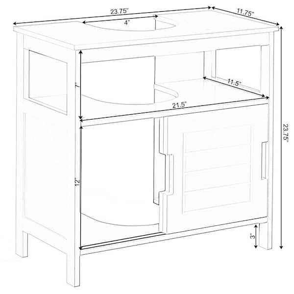 Buy Wholesale QI004025.WT White Bathroom Storage Cabinet with 2