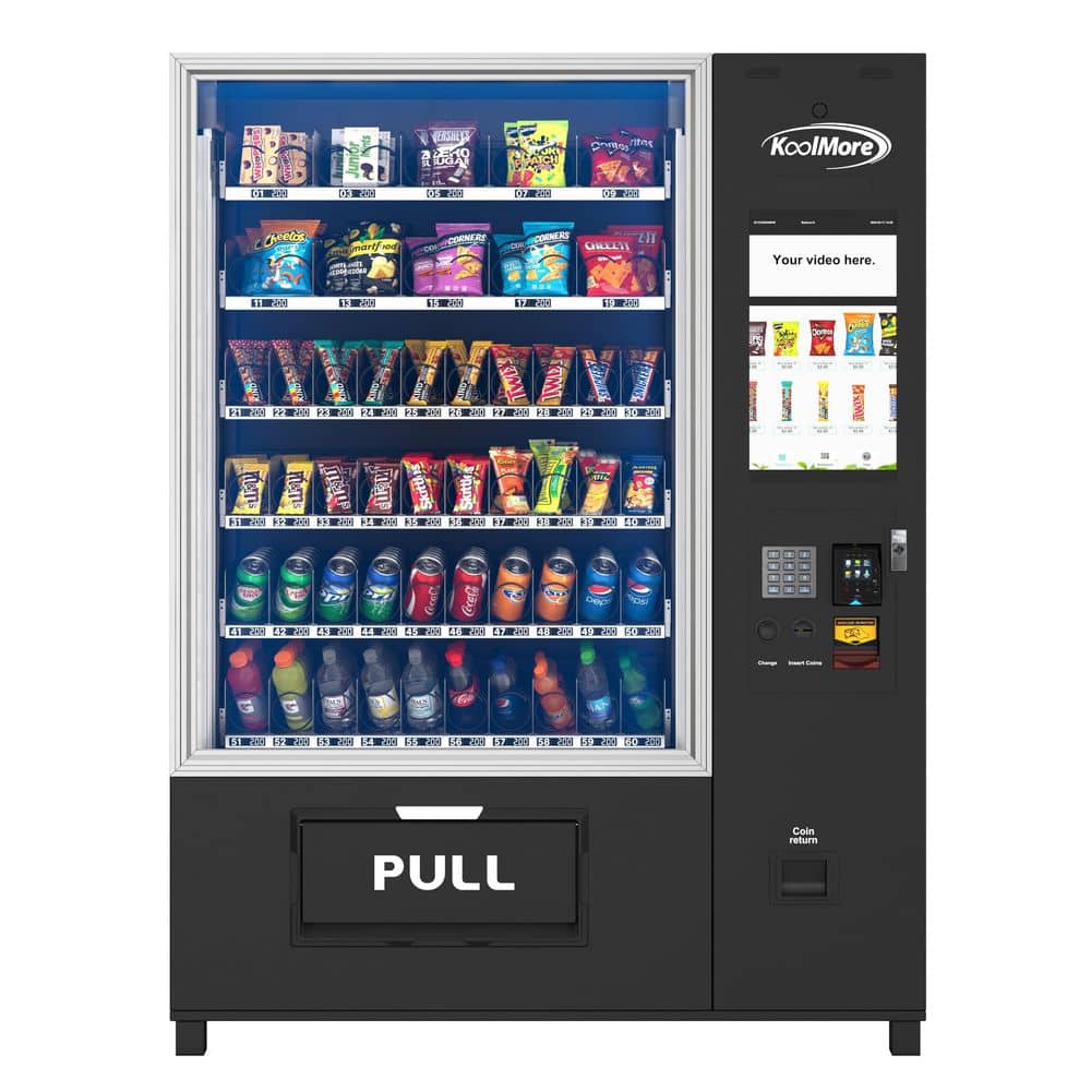 Commercial Refrigerator with 66 Slots and 21.5 in. Touch Display, Elevator System, Bill and CC Acceptor, Wifi and 4G