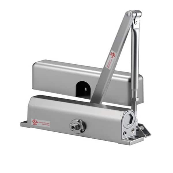 DELANEY HARDWARE Light to Medium Duty Grade-1 Cast Iron Body Gray Finish Commercial Door Closer