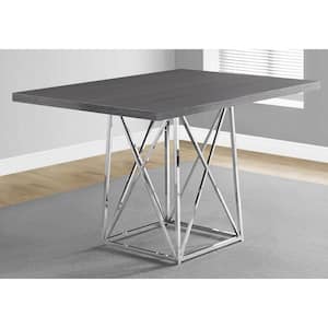 Danielle White Black Marble 36 in Pedestal Dining Table (Seats 4)