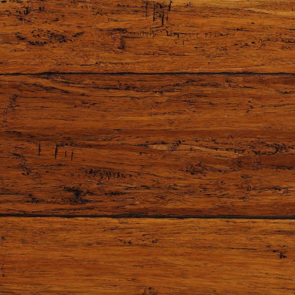 Home Decorators Collection Hand Scraped Strand Woven Harvest 3/8 in. T x 5-1/8 in. W x 36 in. L Engineered Click Bamboo Flooring