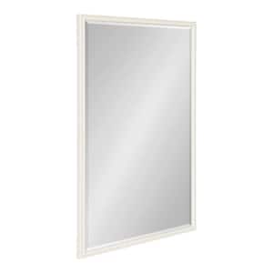 Makenna 24.00 in. W x 36.00 in. H White Rectangle Traditional Framed Decorative Wall Mirror