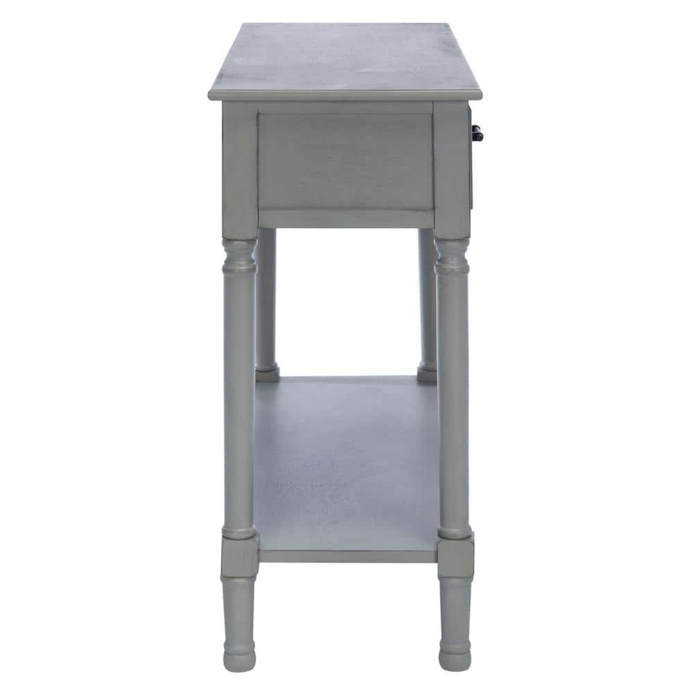 Ryder Distressed Grey 40" Wood and Metal Console Table with Storage