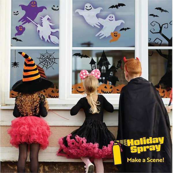 HOLIDAY SPRAY Halloween Chalk Spray Kit Window Decor HK1308O25