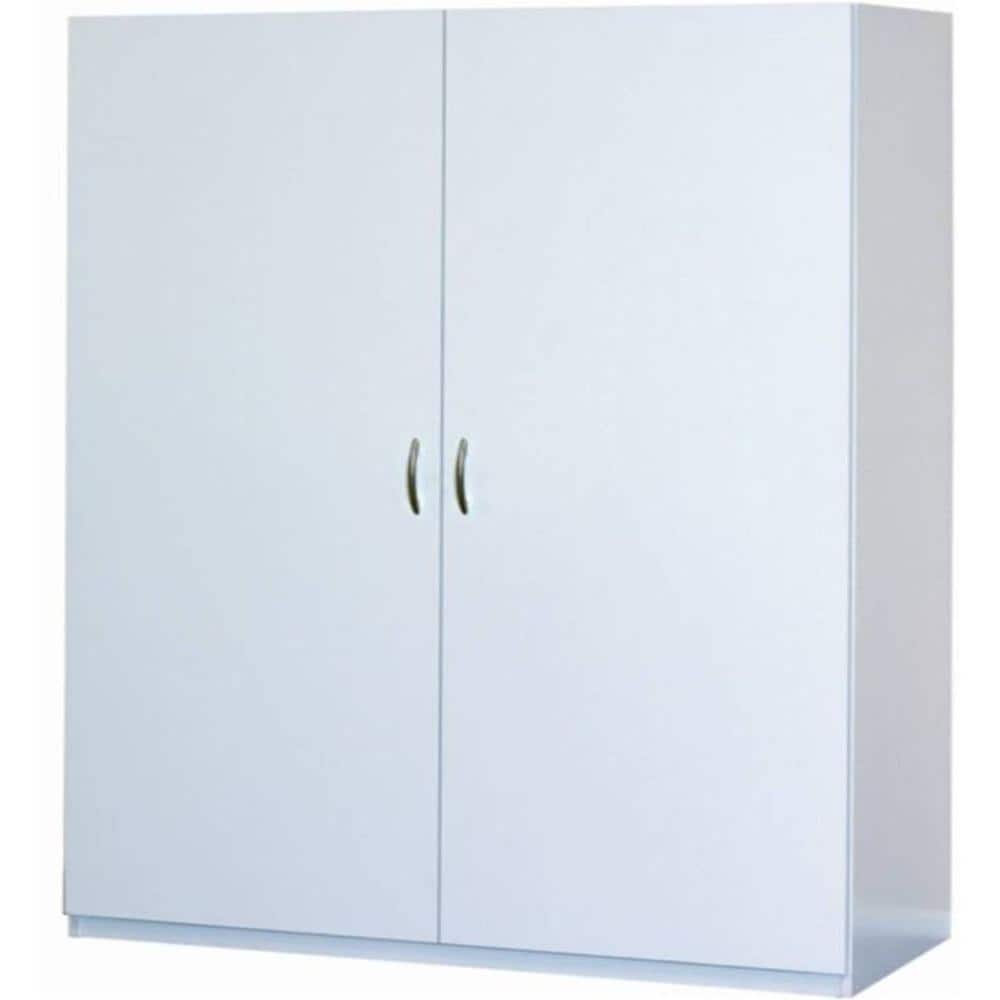 White Melamine Jumbo Storage Cabinet, Free Standing Storage Cabinets With Doors