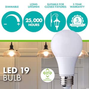 60-Watt Equivalent A19 Dimmable LED Light Bulb, 2700K Soft White, 50-pack