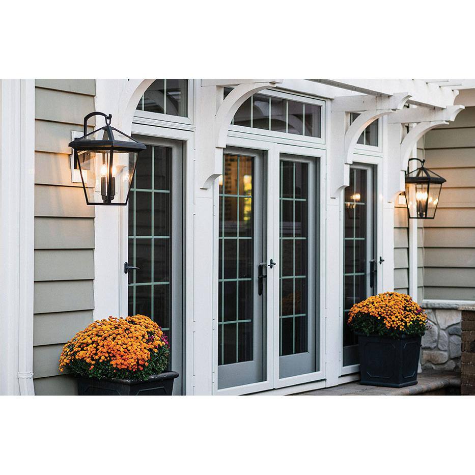 Estate Series Alford 4-Light Outdoor Wall Lantern in Museum Black