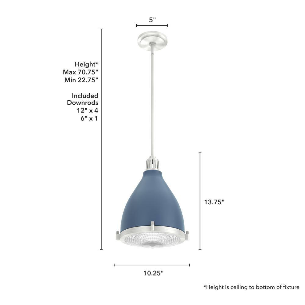 Hunter Bluff View Indigo Blue LED Dome Pendant Light