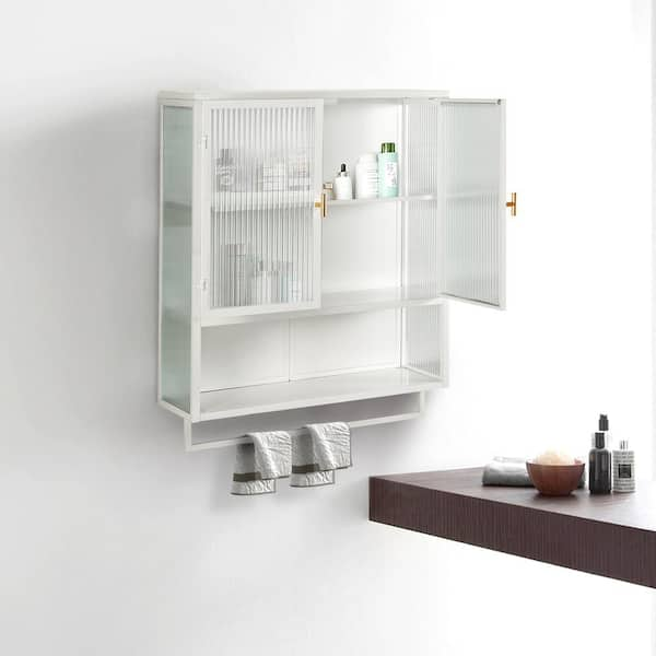 Livarno living Mirror cabinet, wall cabinet, 1 frame door with mirror, 3  height adjustable shelves : : Home & Kitchen