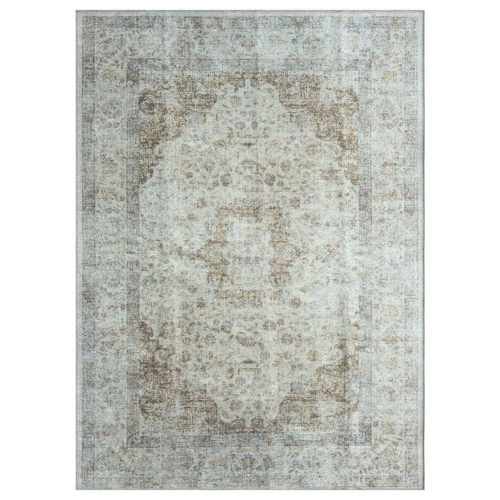 Legacy Alexandria 3 ft. x 8 ft. Gold Traditional Bordered Washable Area Rug price history on PriceWatchPro