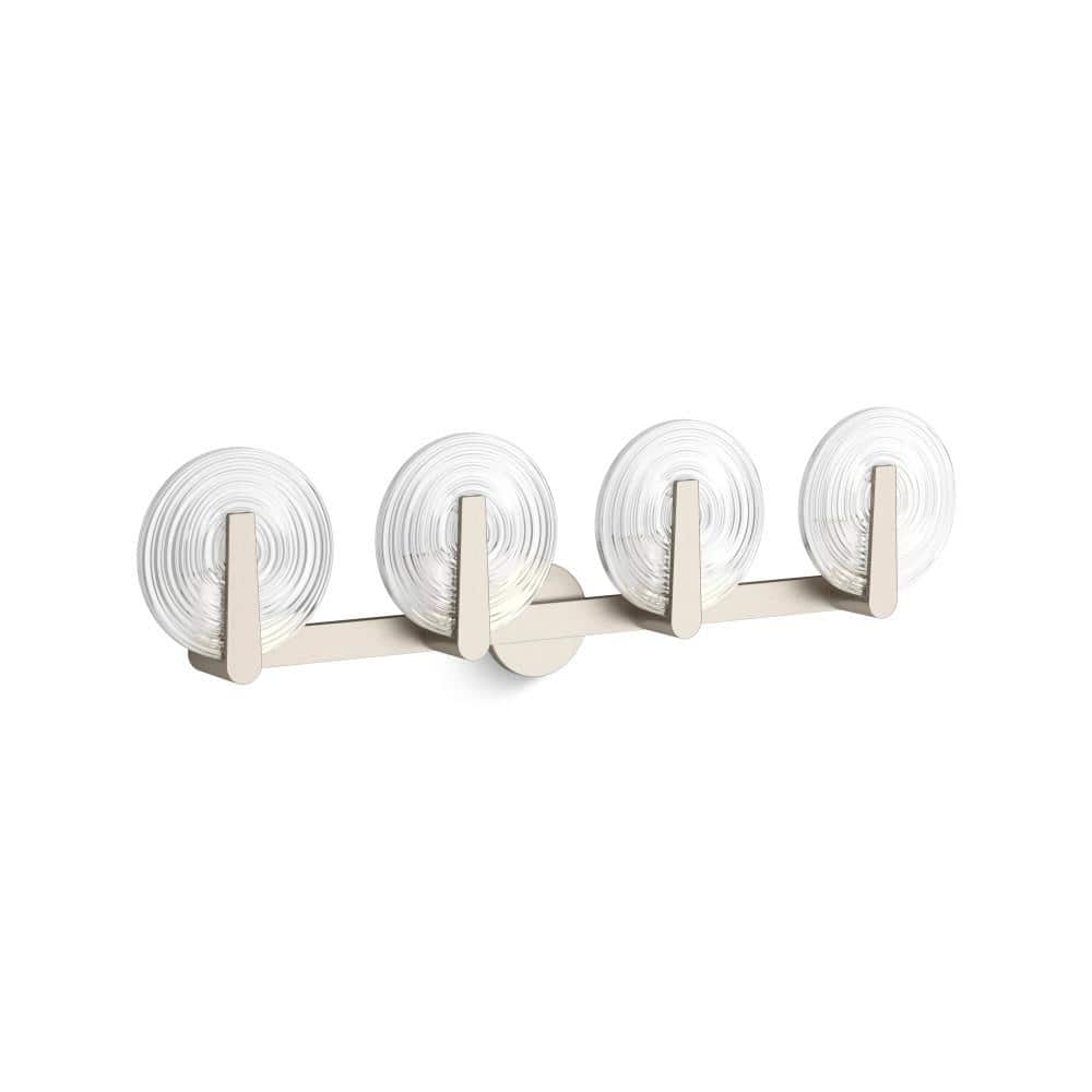 Hint 4-Light Brushed Nickel Swirl Glass Wall Sconce price history on PriceWatchPro