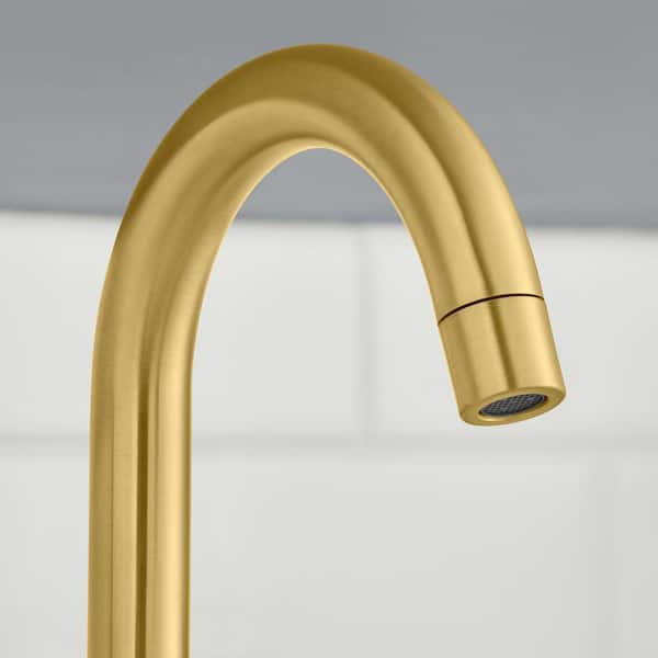 Glacier Bay Dorind 8 in. Cross Handles Bathroom Faucet in Brushed