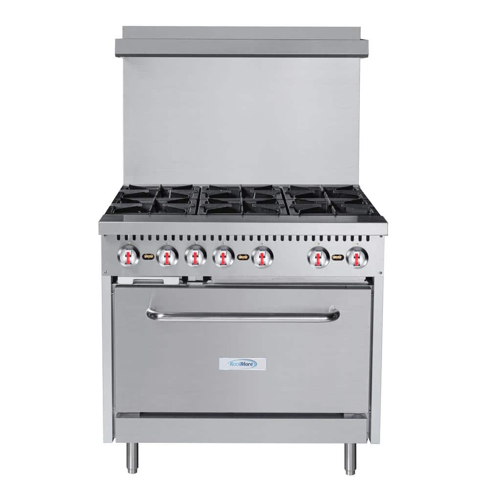 Koolmore 36 in. 6 Burner Commercial Liquid Propane Gas Range in
