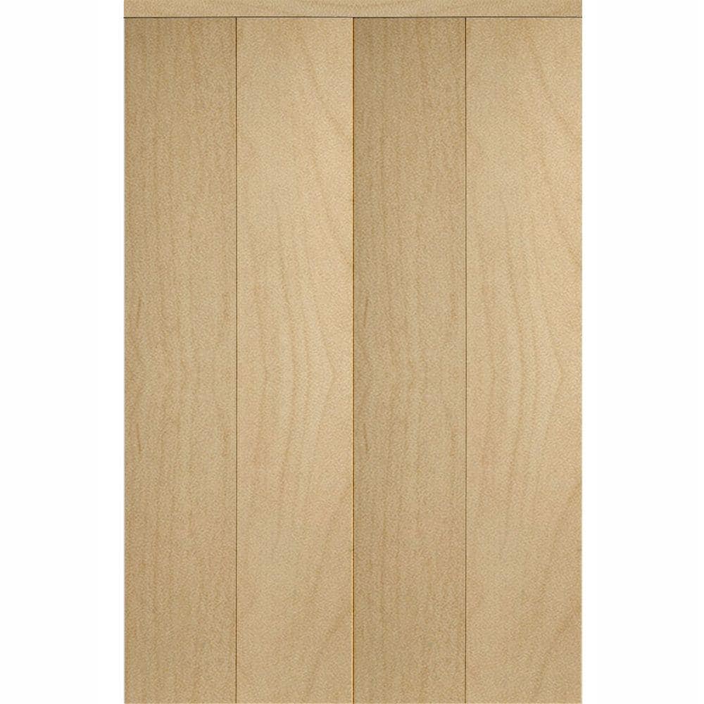 Impact Plus 48 In X 96 In Smooth Flush Solid Core Stain Grade Maple Mdf Interior Closet Bi