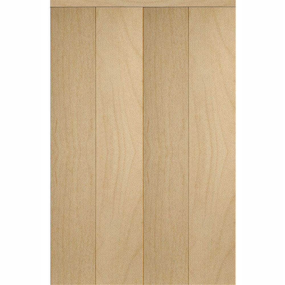 72 in. x 96 in. Smooth Flush Solid Core Stain Grade Maple MDF Interior Closet Bi-Fold Door with Matching Trim price history on PriceWatchPro