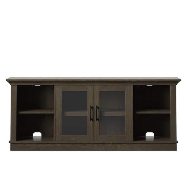 Twin Star Home 60 in. Stromburg Oak TV Stand Fits TVs Up to 65 in. with Cable Management