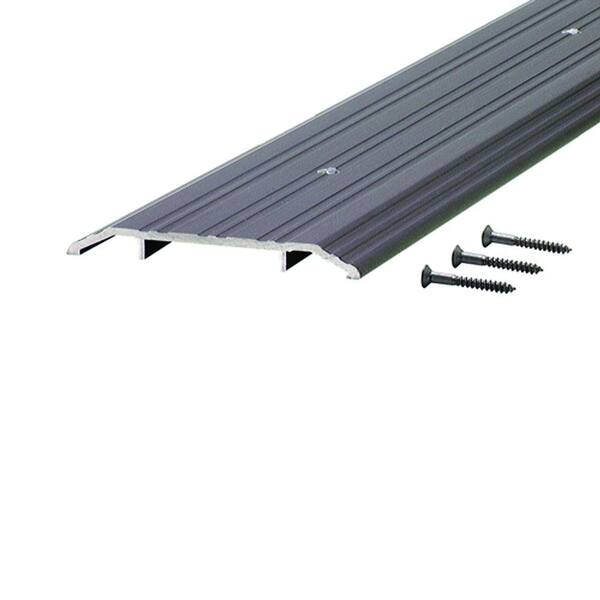 M-D Building Products Fluted Saddle 5 in. x 37 in. Bronze Aluminum Commercial Threshold