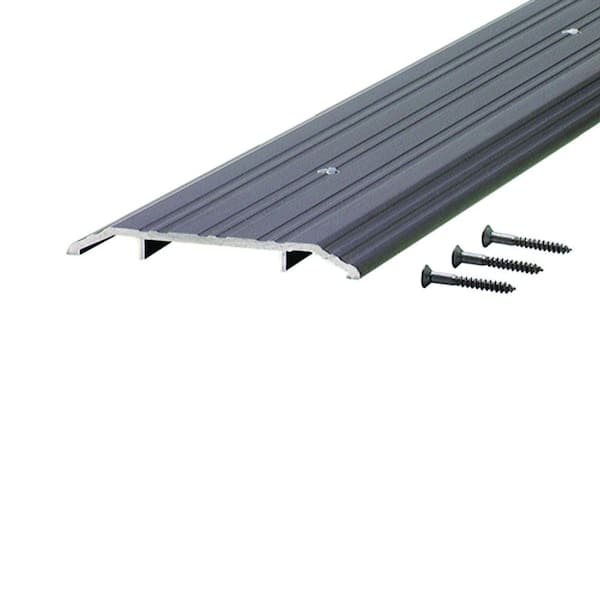 Fluted Saddle 5 in. x 72 in. Bronze Aluminum Commercial Threshold