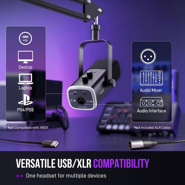 YICHUHAOXI Gaming Microphone Set with Boom Arm Stand Dynamic PC