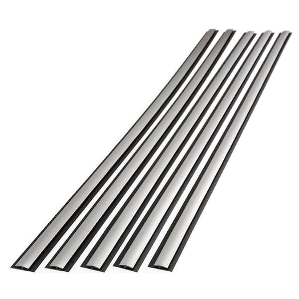 Brushed Aluminum 47 in. Vinyl Divider Trim(5-Pack)