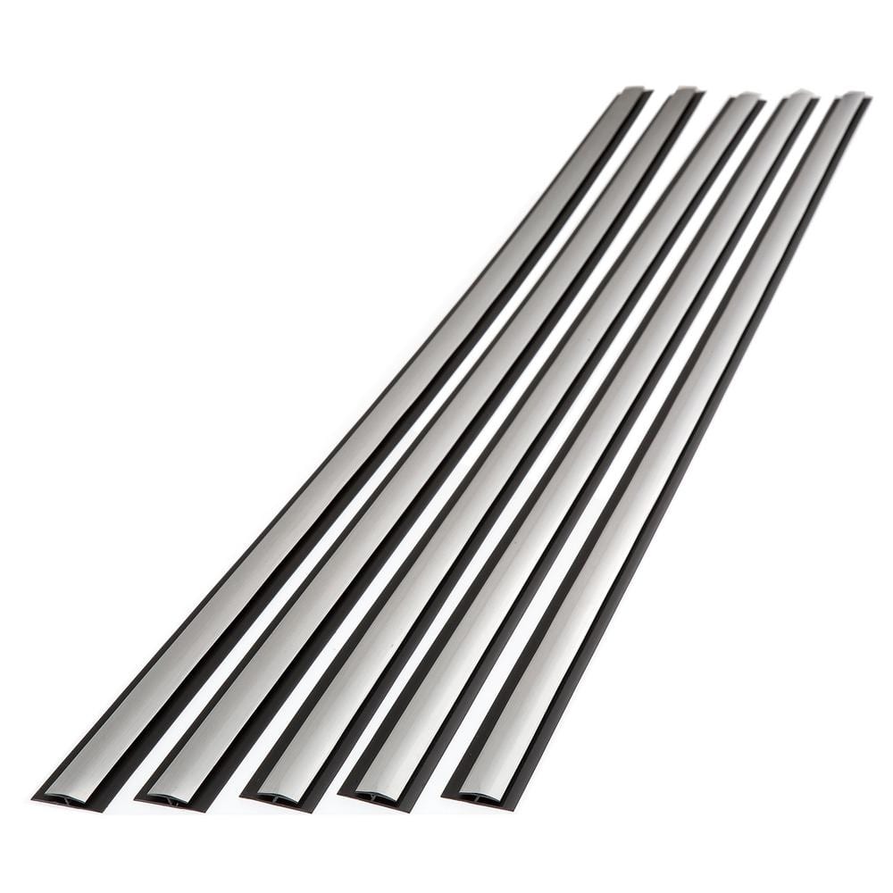 Open During Construction CGSignLab 16x16 Stripes Gray Premium Brushed Aluminum Sign 5-Pack 