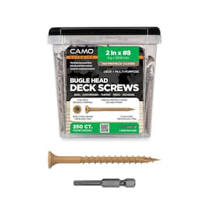2 in. #8 Tan Star Drive Exterior Bugle Head Wood Deck Screws (350-Count)