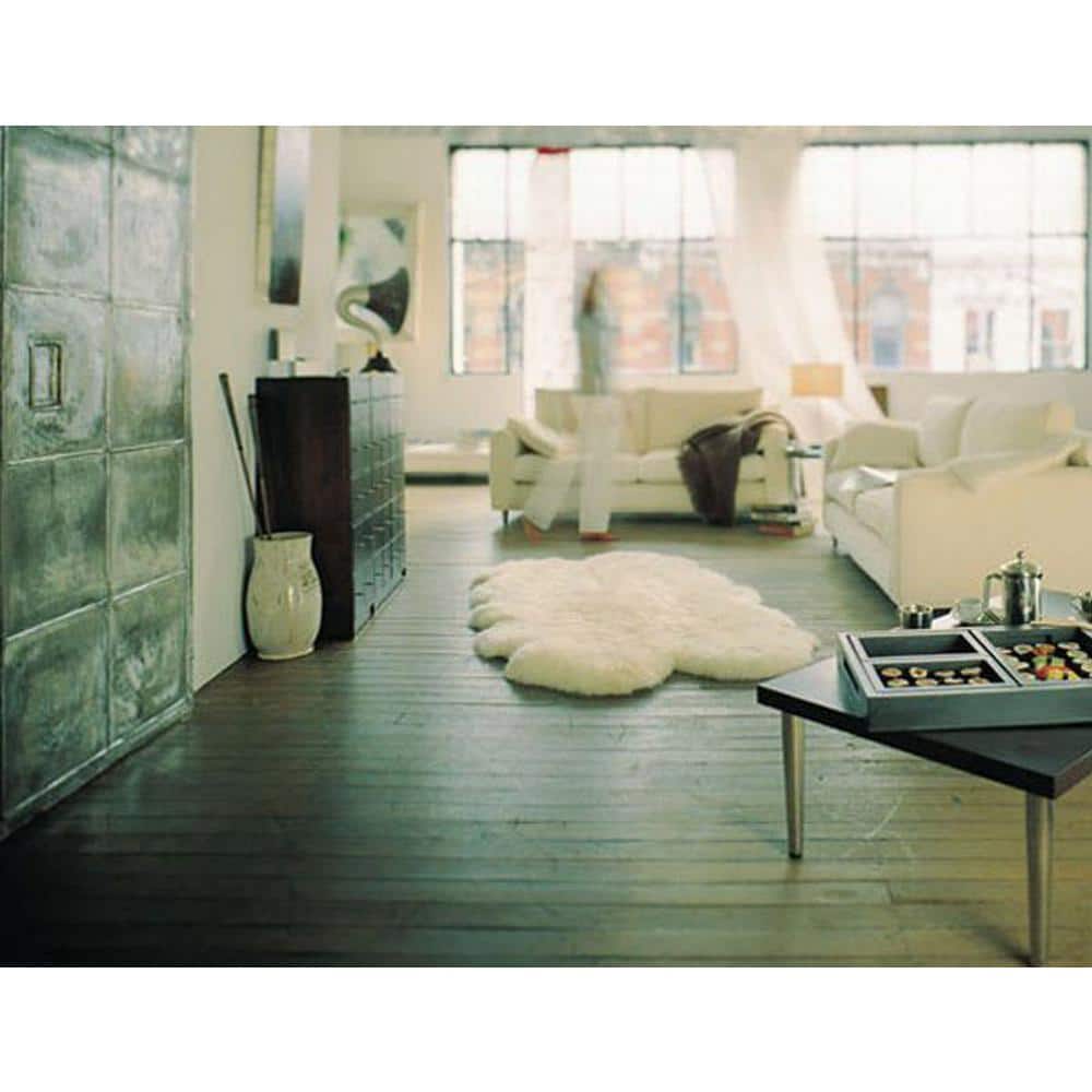 Luxurious Handmade Blue Sheepskin 48" x 72" Area Rug