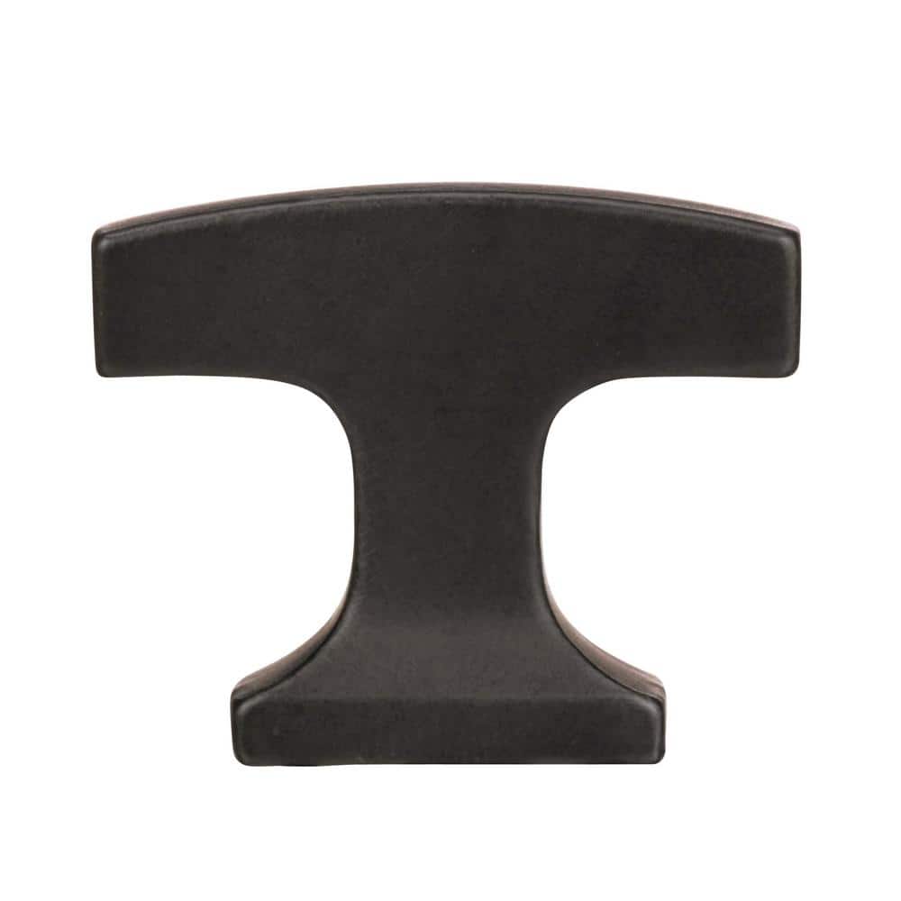 Black Bronze T-Handle Cabinet Knob with Mounting Hardware