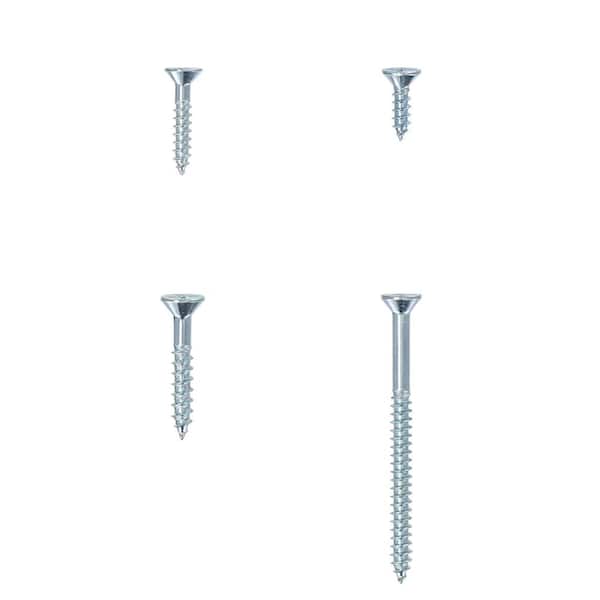 Hillman Zinc Flat Head Phillips Wood Screw Assorted Kit (60-Pack